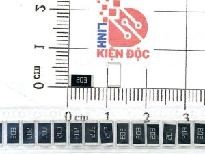 Điện trở dán 2512 20K 203-1W 5% (dây 10 chiếc)