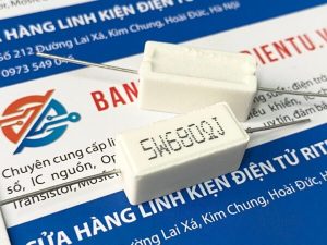 Điện trở sứ 5W 680R 5% chân nằm ngang