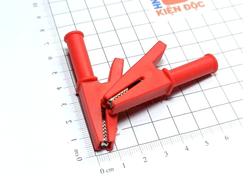 Kẹp cá sấu loại 10mm màu đỏ cách điện 30A 3KV 2