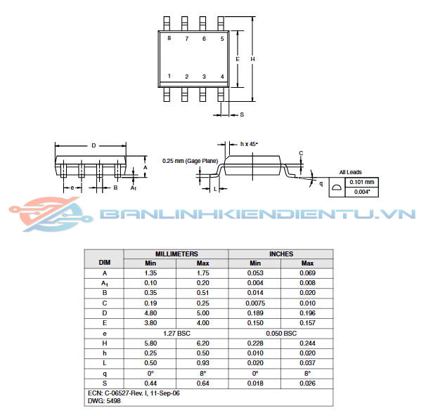 Kích thước SI4288DY-T1-GE3