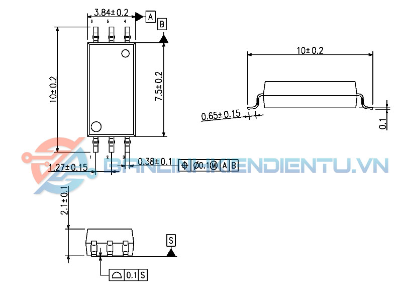 Kích thước chân TLP2704