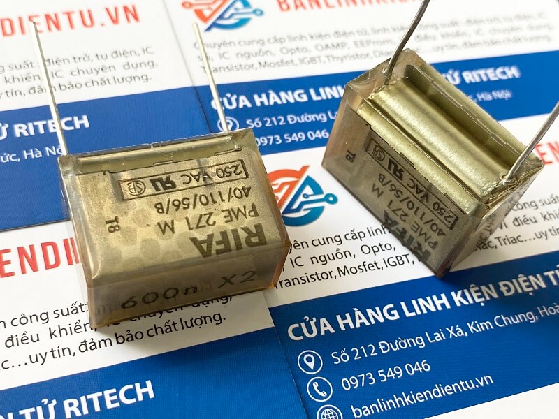 Tụ Rifa 600nF 0.6uF X2 275VAC PME271M