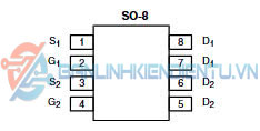 Sơ đồ cấu tạo chân SI4288DY-T1-GE3