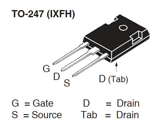 Sơ đồ chân IXFH22N65X2