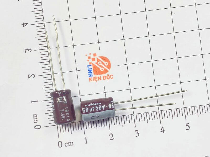 Tụ Hoá Nichicon 68uF 50V kích thước 8x12mm_1