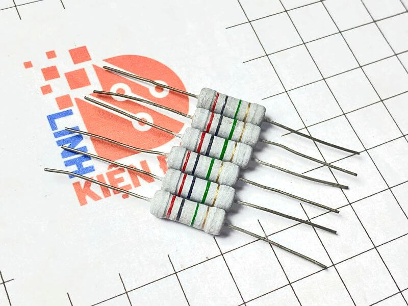 Điện trở vạch 3W 2M 5% 4 vòng màu