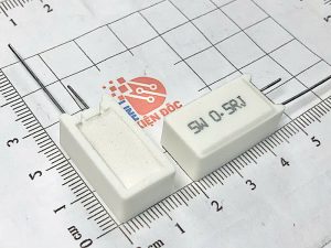 Điện trở sứ 5W 0.5R chân đứng-1