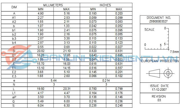 Thông số kĩ thuật K25N120