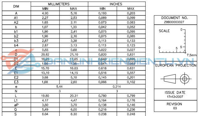 Kích thước K25H1203 