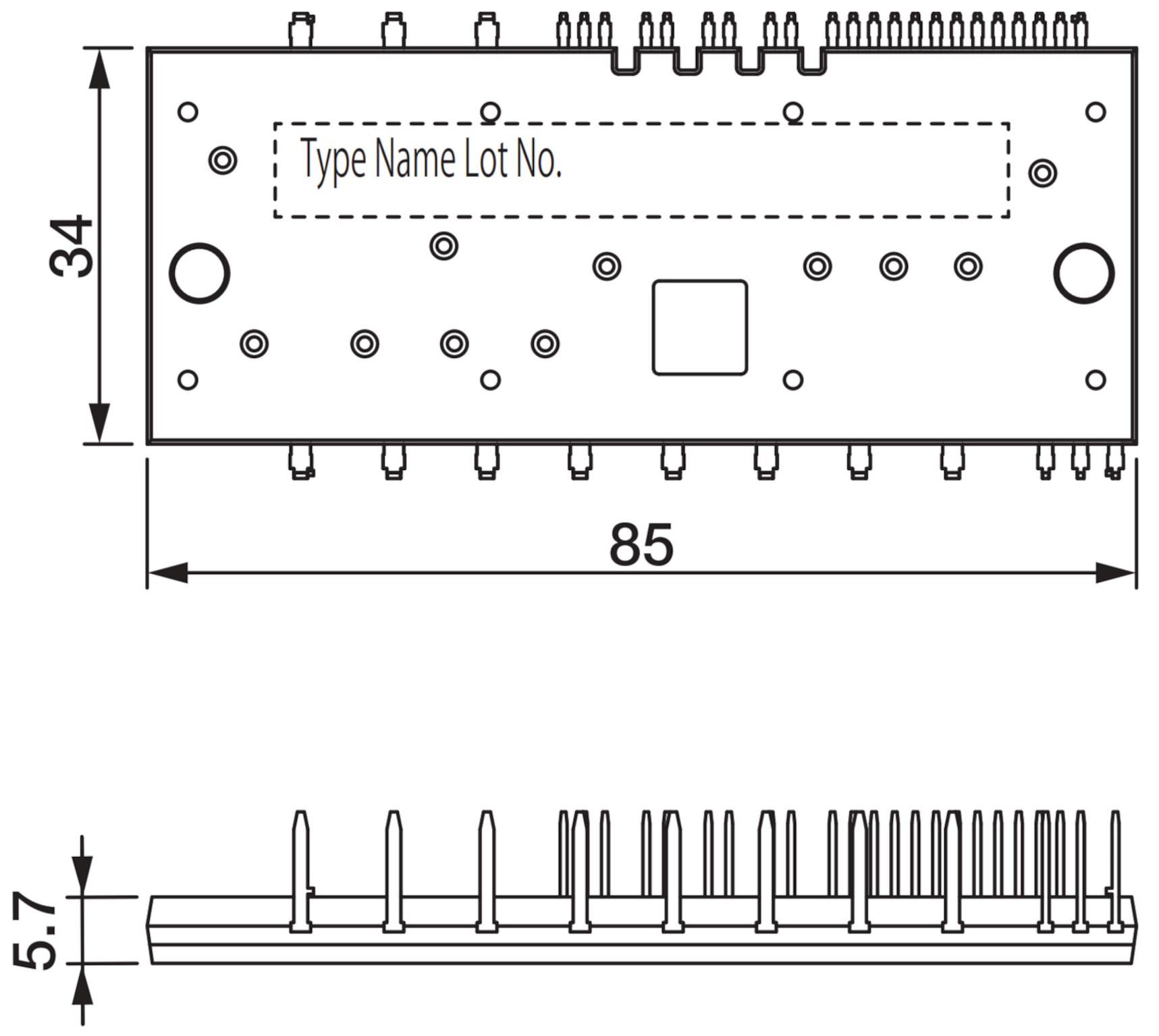 Kích thước PSS25MC1FT-N 