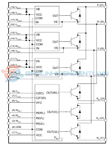 Sơ đồ mạch cấu tạo FSBB15CH60C
