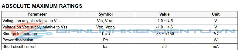 Thông số kĩ thuật K4S561632E-TC75