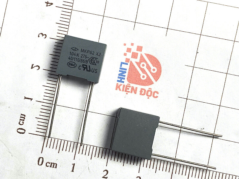 Tụ Film MKP62 104K 0.1uF 275VAC P=10mm