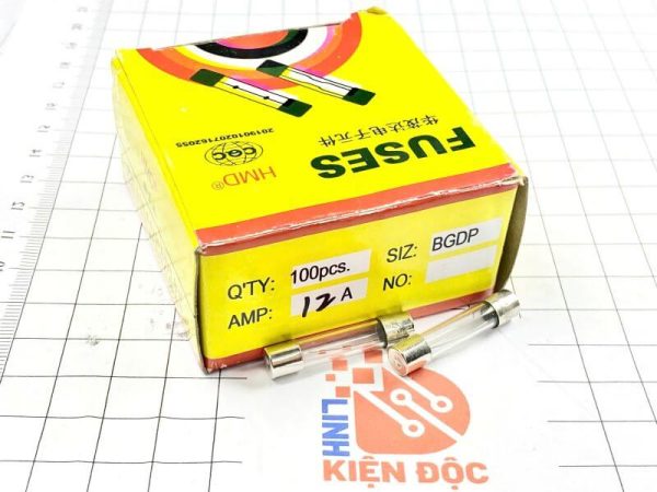 cầu chì ống thủy tinh 12A