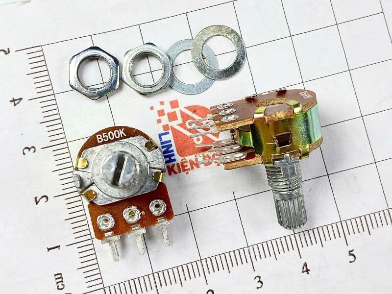 Chiết áp đôi WH148 B500K 15mm