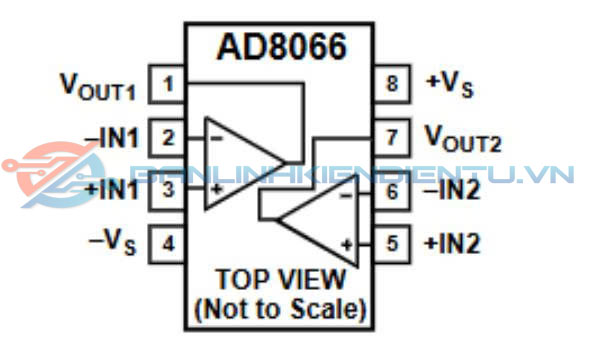Sơ đồ chân AD8066ARZ