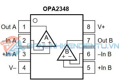 Sơ đồ chân OPA2348