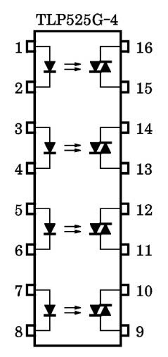 sơ đồ chân TLP525G-4 dip-16