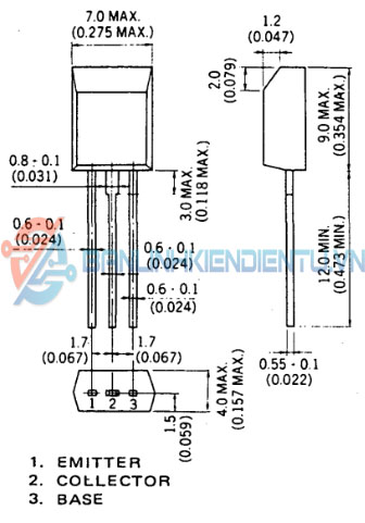 Kích thước 2SC3209
