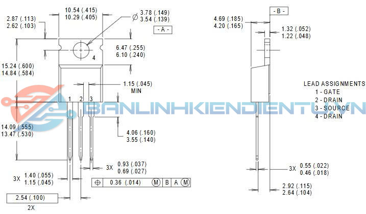 Kích thước IRF5305