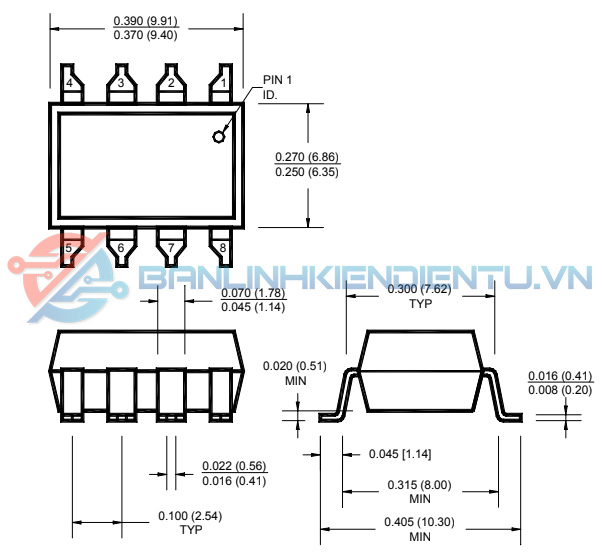 Kích thước 6N137 sop8