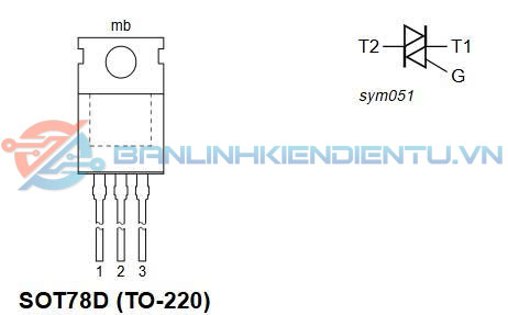 Sơ đồ chân và sơ đồ cấu tạo BTA416Y-800C