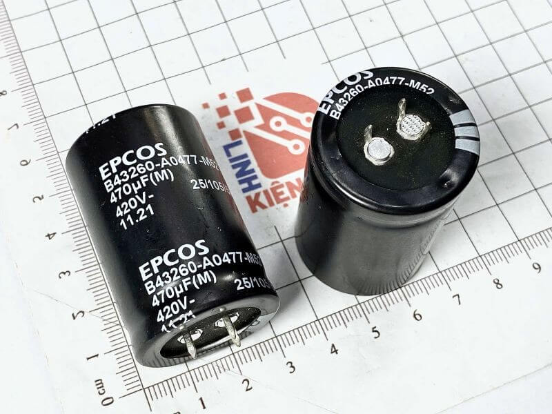 Tụ hóa EPCOS 420V 470uF 30x34mm 3 chân
