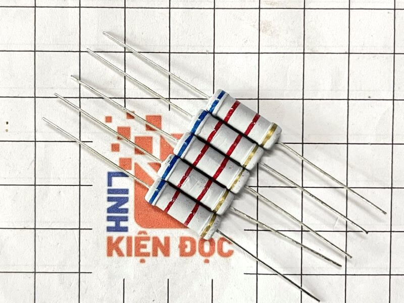 Điện trở vạch 3W 6.2K 5% 4 vòng màu