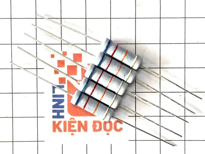 Điện trở vạch 3W 62K 5% 4 vòng màu