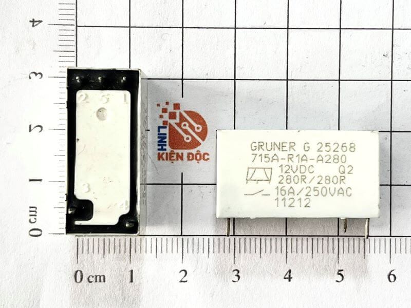 715A-R1A-A280-12VDC Relay 12V 16A 250VAC 5 chân