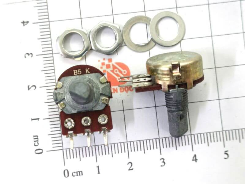 Chiết áp đơn 5K WH148-B5K 15mm (núm vát)