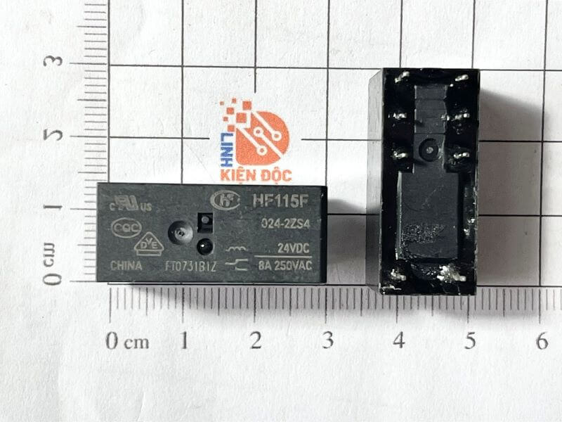 HF115F 024-2ZS4 Relay 24VDC 8A 250VAC 8 chân