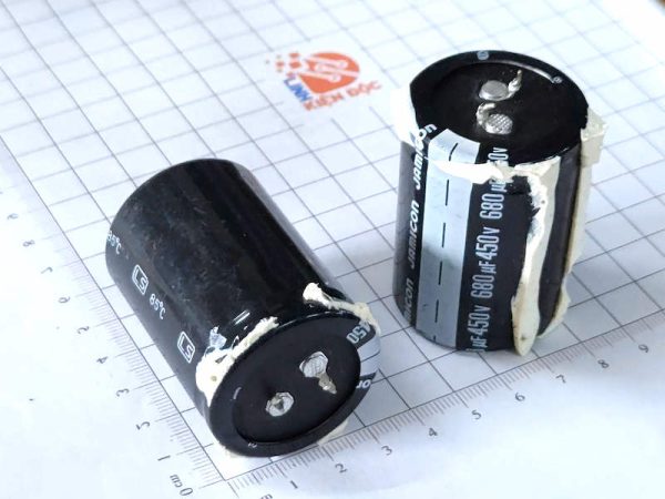 Jamicon 680µF 450V –  Tụ hóa 30 × 55 mm Tháo máy