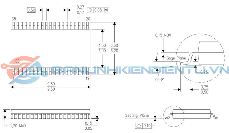 Kích thước ADS7961