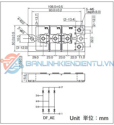 Kích thước DF150AE160