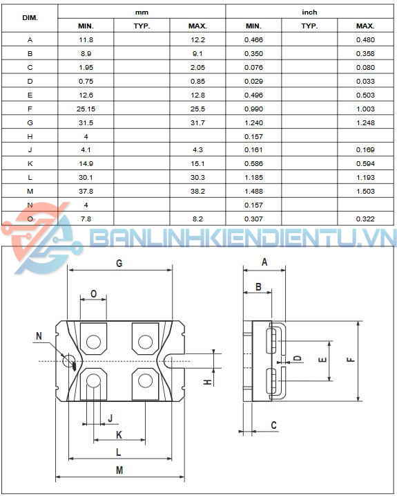 Kích thước E40NC60