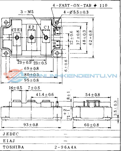 Kích thước MG200J2YS1