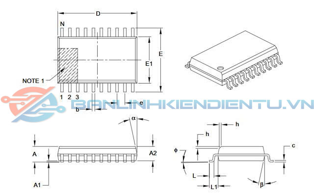 Kích thước PIC16F687-I.SO