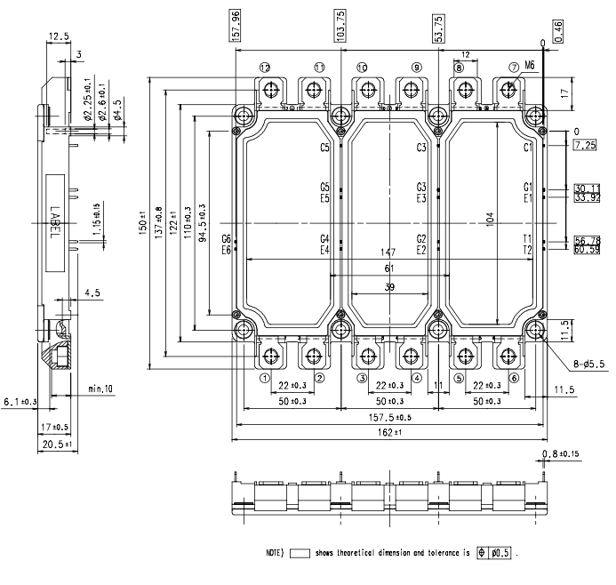 Kich thước 6MBI450U4-120