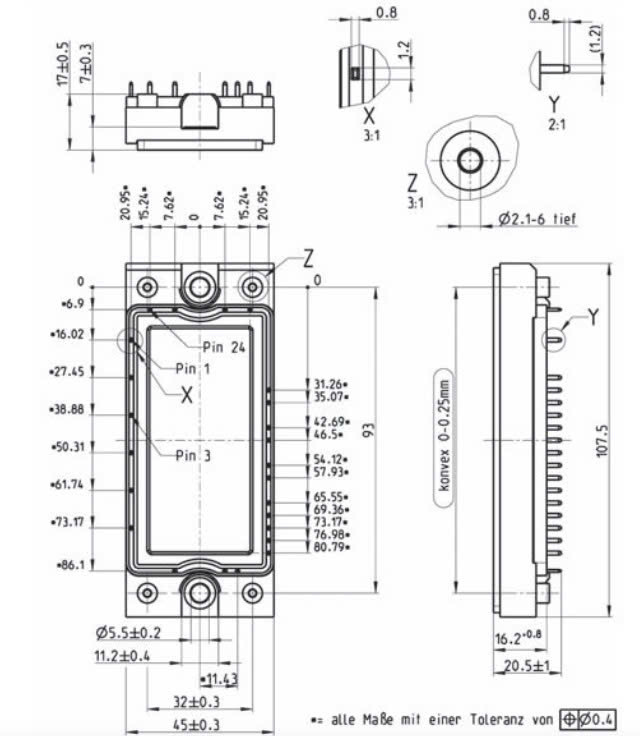 Kích thước DP25F1200T101666
