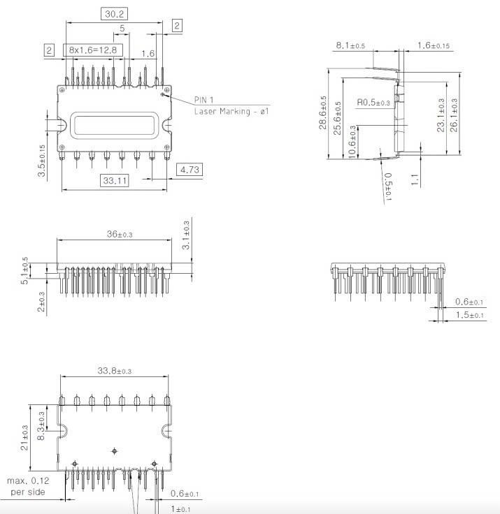 Kích thước IGCM15F60GA