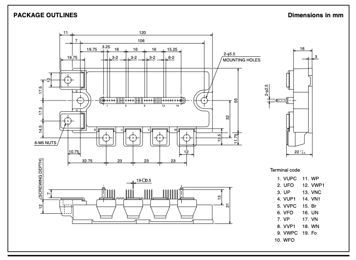 Kích thước PM75RLA060