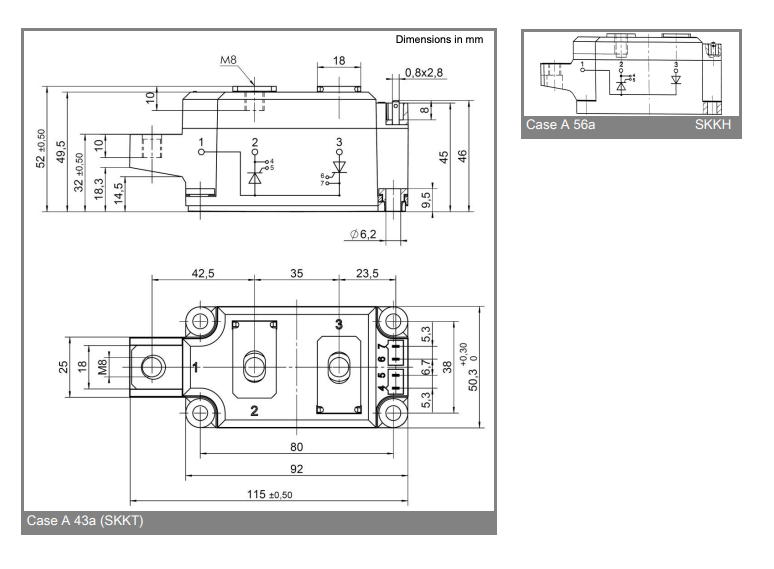 Kích thước SKKT273:12E