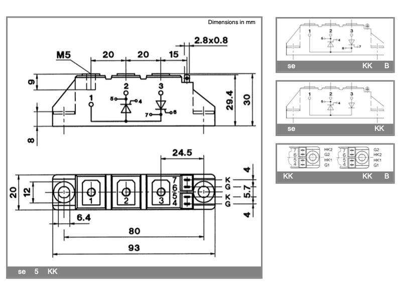 Kích thước SKKT92