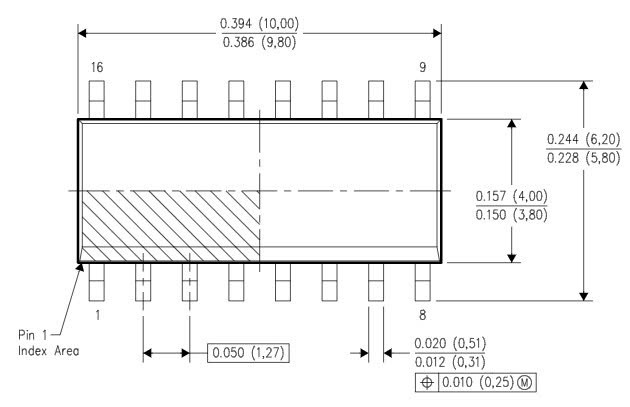 Kích thước SN74HC138N