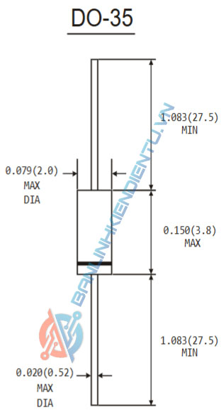 Kích thước diode DO-35