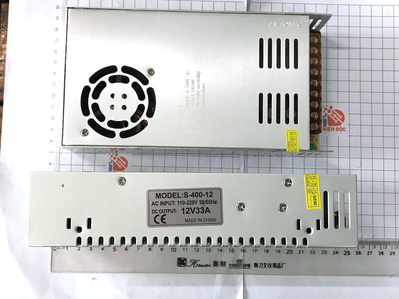 Nguồn tổ ong AC-DC S-400-12 12V 33A Input 110V-220V mới
