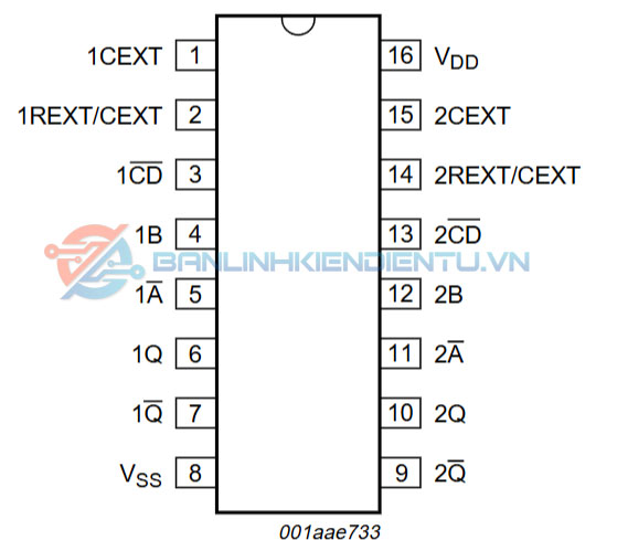 Sơ đồ chân HEF4538BP