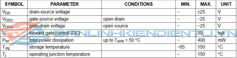 Thông số kĩ thuật J109