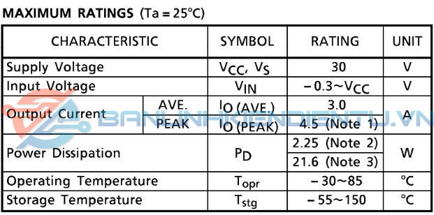 Thông số kĩ thuật TA8429H